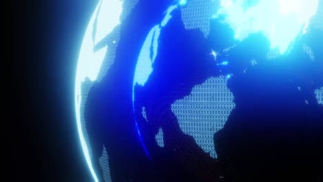 holograma del planeta tierra azul para noticias o blogs bucle de fondo