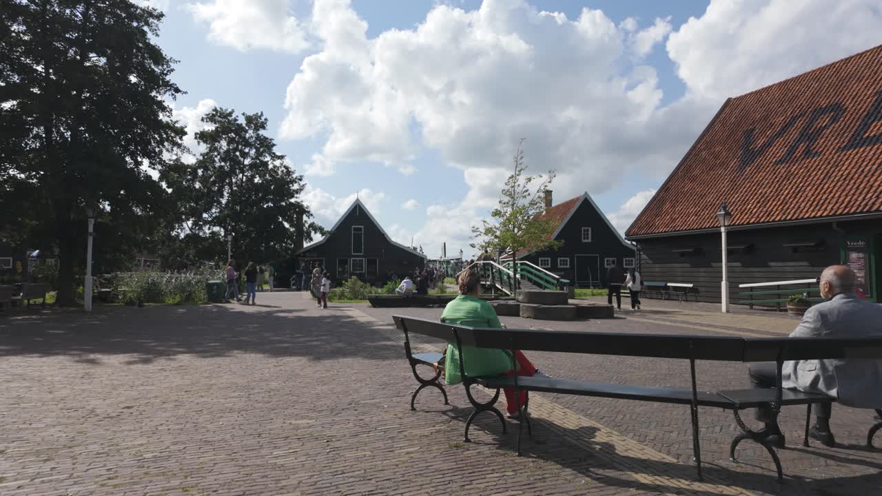 Zaanse Schans historic village with traditional Dutch buildings and cobblestone paths in the Netherlands