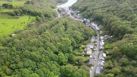 solva wales pembrokeshire beautiful fishing village with a harbour aerial footage