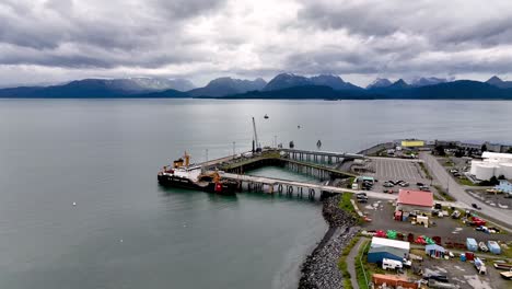 ferry landing aerial homer alaska