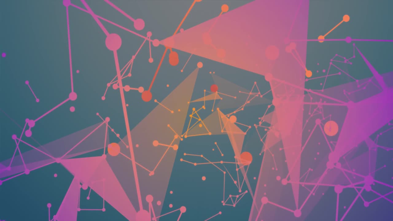 검은색 배경 위에서 움직이는 모양의 애니메이션