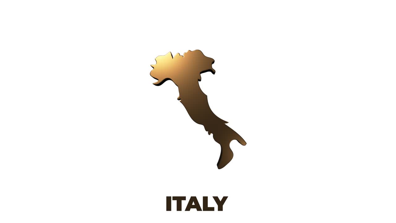 Intro mappa Italia che appare per regioni. Sfondo intro animato 4k della mappa dell'Italia con regioni che appaiono e svaniscono una ad una e movimento della telecamera