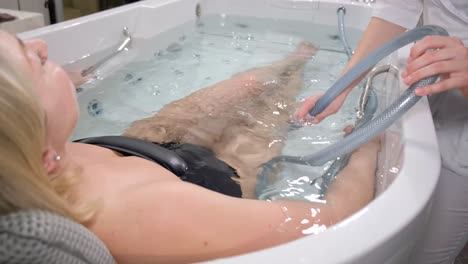 tourist enjoys a luxurious bath with a view of the jungle