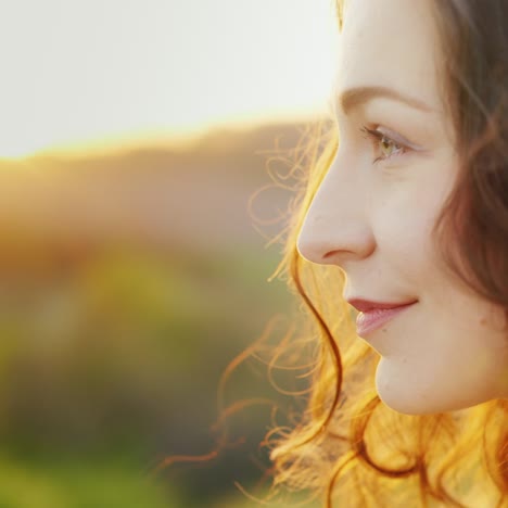 portrait in profile of a young woman 1