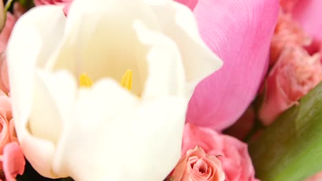 beautiful bouquet of pink and white flowers
