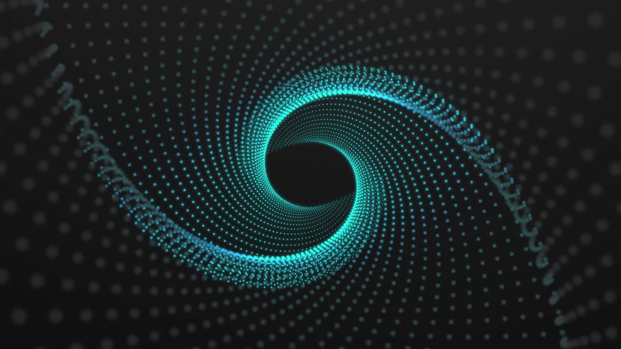 Occhio di punti rotanti - Loop - Blu