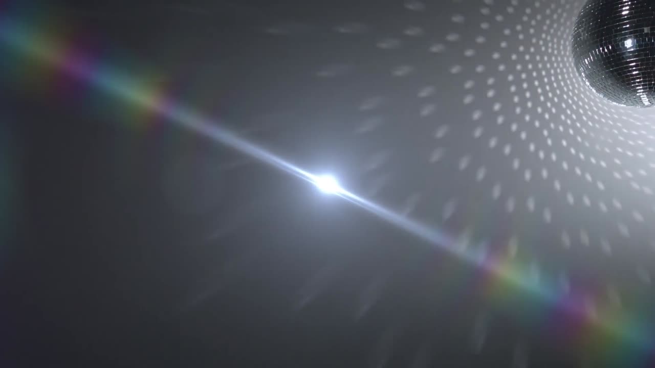 Premium stock video Animation of shiny disco ball moving over white