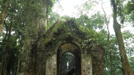 Ba-Vi-Church-Ruins-historical-landmark-in-National-Park,-Hanoi-Vietnam