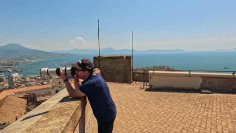 a photographer takes pictures of naples' stunning landscape