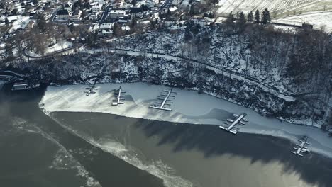 vistas aéreas de drones del parque nacional keller en invierno