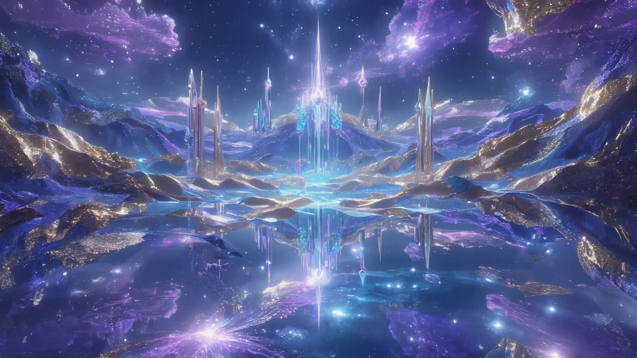 Ethereal Cosmic Cityscape