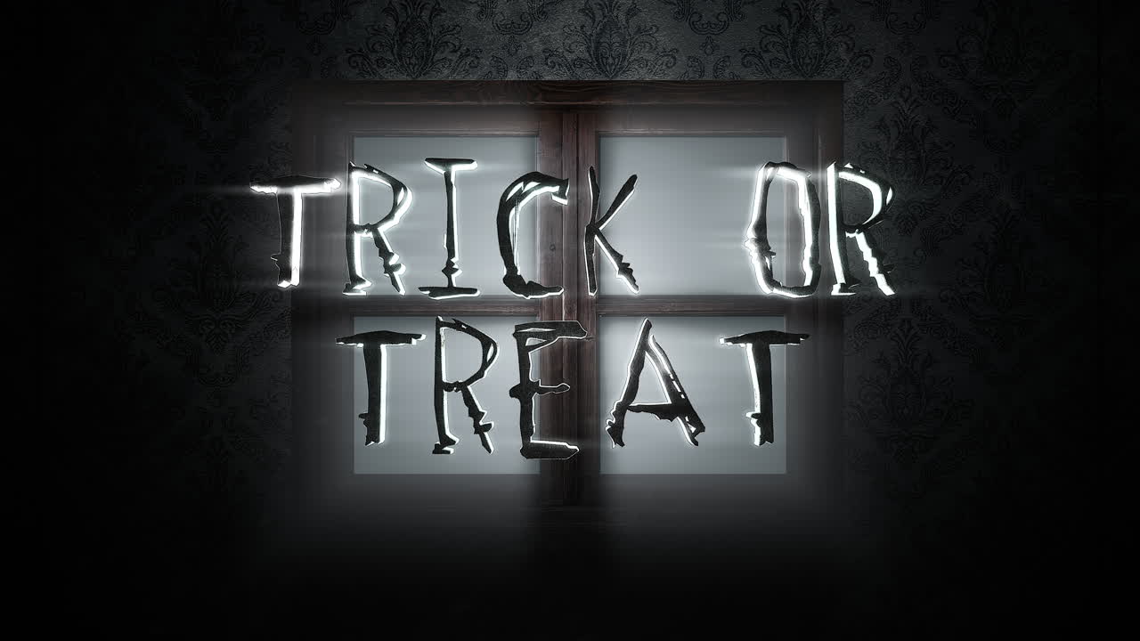 성의 어두운 홀에서 창문으로 속임수를 쓰거나 치료하십시오.