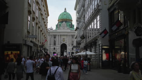 crowded street in vienna