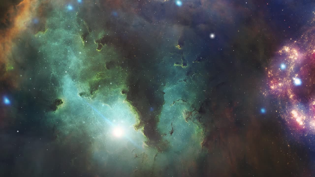 Flying through the nebula 4k