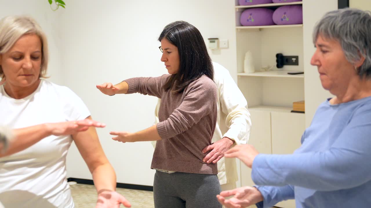 Tai Chi class with instructor