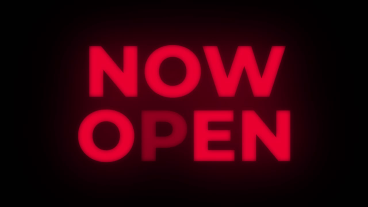 Now Open Sign