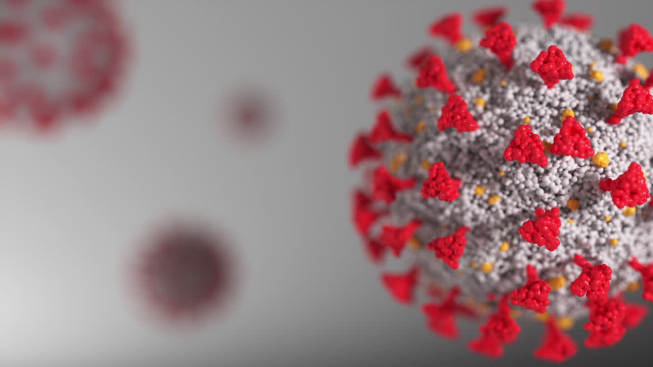 primer plano del virus bajo microscopio en un fondo desenfocado