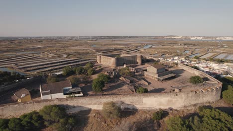 castro marim castle aerial pullback