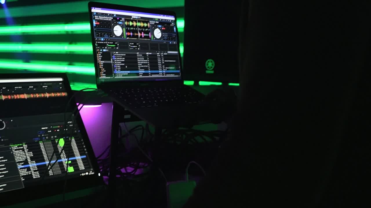 DJ playing afro music at an all white party in Antwerpen, Belgium.