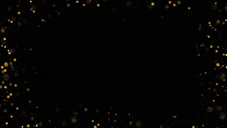 golden and multicolored confetti background