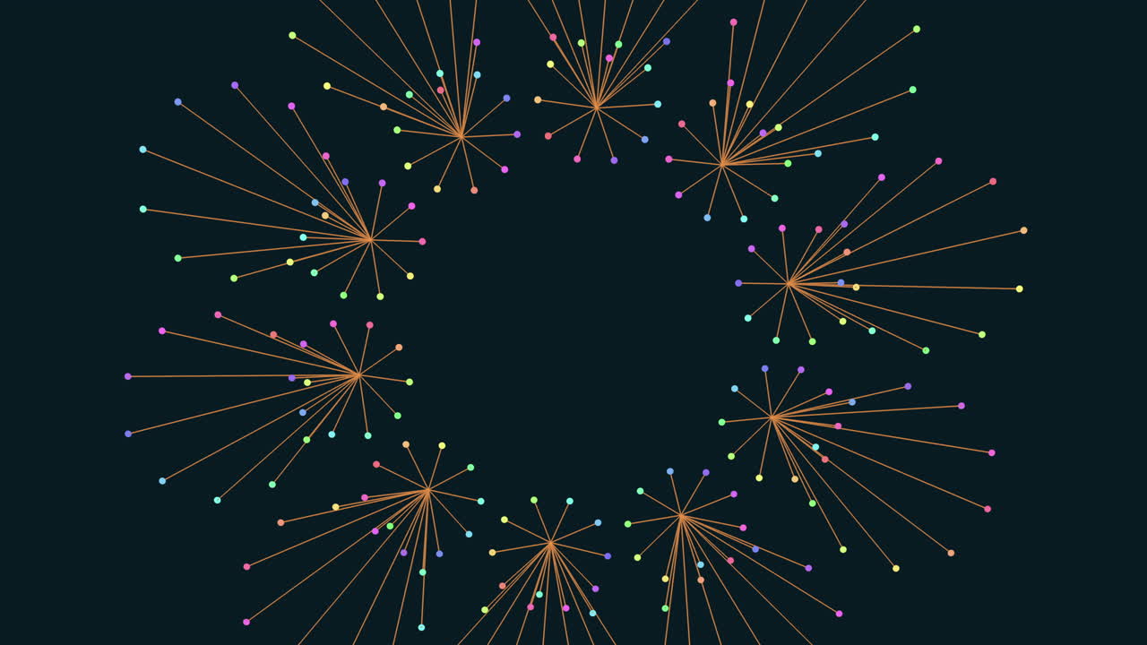 футуристический цветочный узор с неоновым градиентом