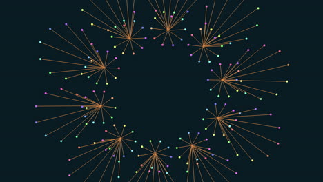 futuristic flowers pattern with neon gradient