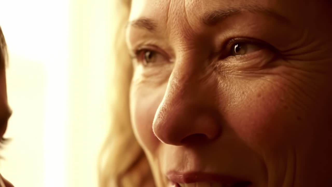 Heartwarming Moment Between Two People in a Cozy Setting During a Warm Afternoon