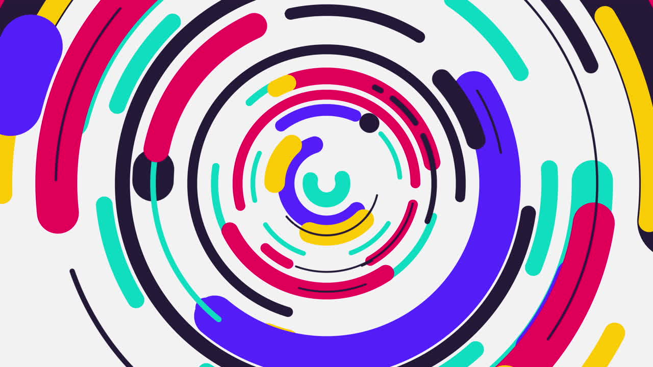 Shapes Motion Graphics Loop in Circular design