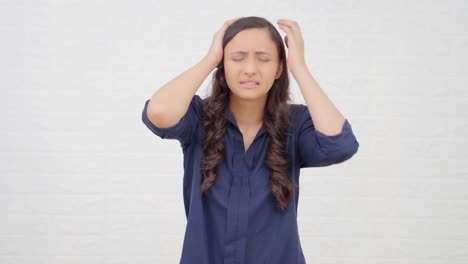 stressed and tensed indian girl