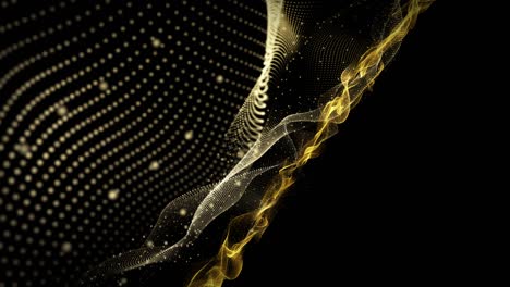 animación fantástica con objeto de onda de partículas en cámara lenta, 4096x2304 bucle 4k