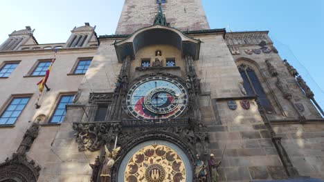 the astronomical clock tower in prague, czechia, showcasing its historic design and cultural importance