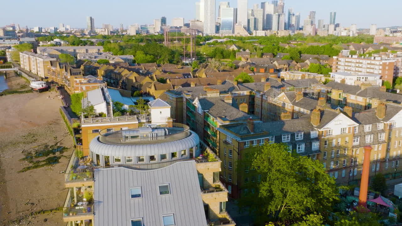 Aerial View of London's Docklands