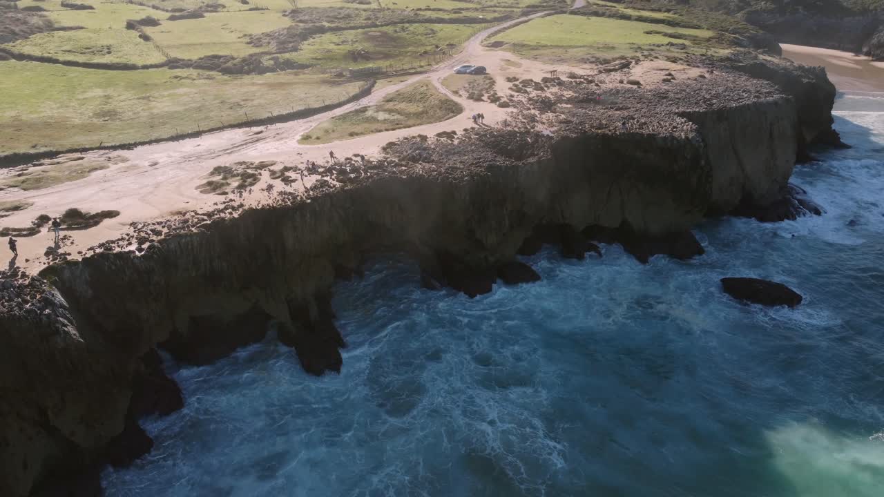 Aerial view of Asturias Spain coastline