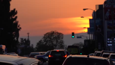 puesta de sol en los angeles california