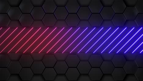 abstract neon hexagon background
