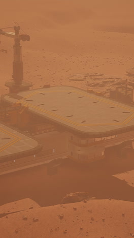 scientific research settlement on the planet mars