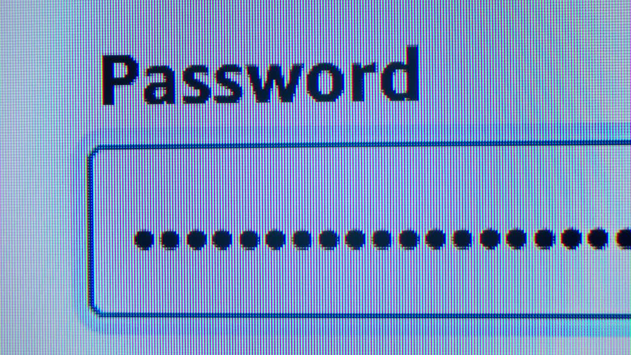 Password Input Field on Computer Screen