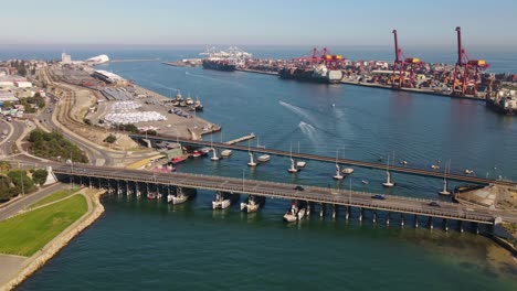 hyperlapse of fremantle port in western australia