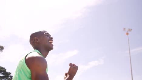 happy sportsman