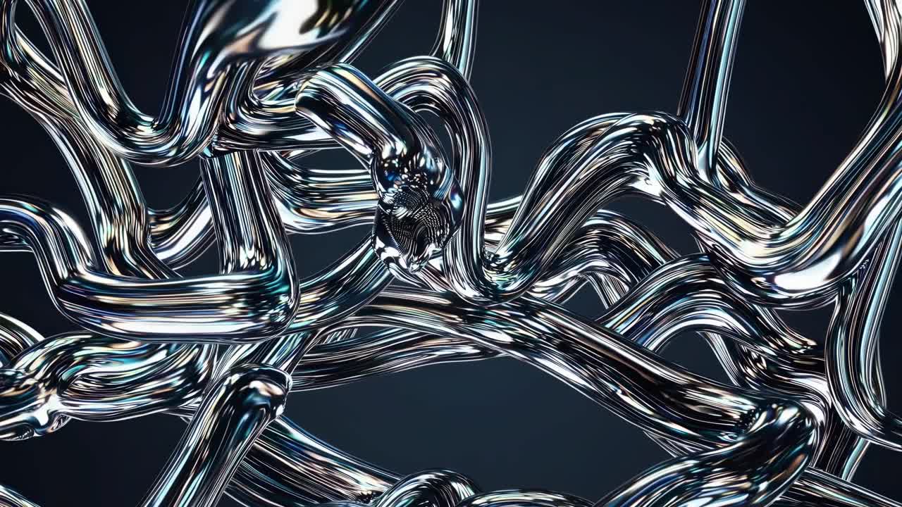 Abstract Metallic Forms | Premium Stock Video Footage