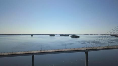 a man jogging midway of the bridge