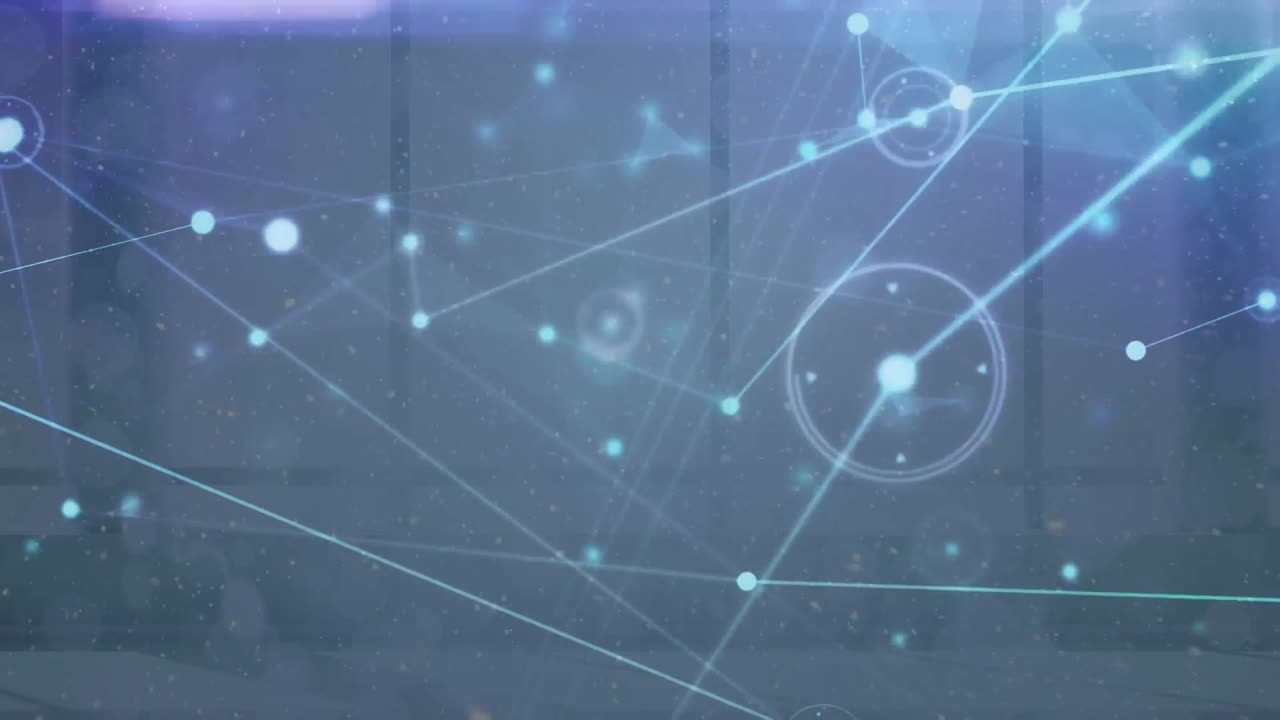 animación de la red de conexiones con puntos