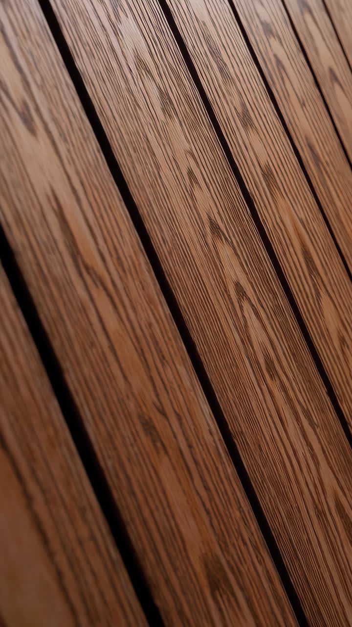 Close-up view of brown wooden planks with visible grain