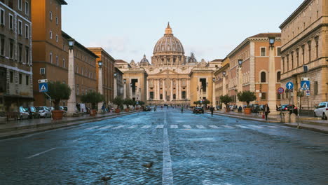 time lapse of st peter basilica in vatican , rome