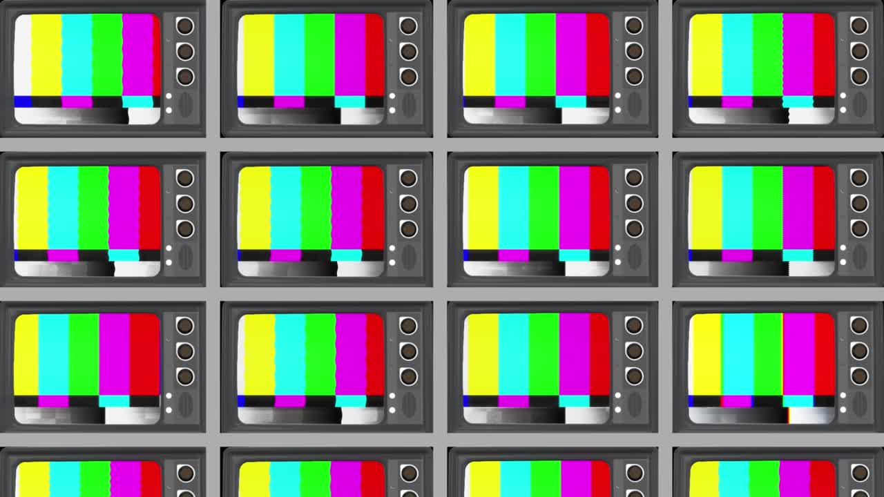 슈투트가르트, 독일의 발, 그리고 녹색 스크린 배경으로 된 빈티지 텔레비전.