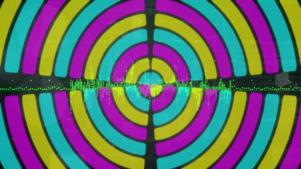 animación del procesamiento de datos sobre formas