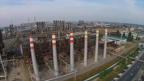 vista aérea de un complejo industrial