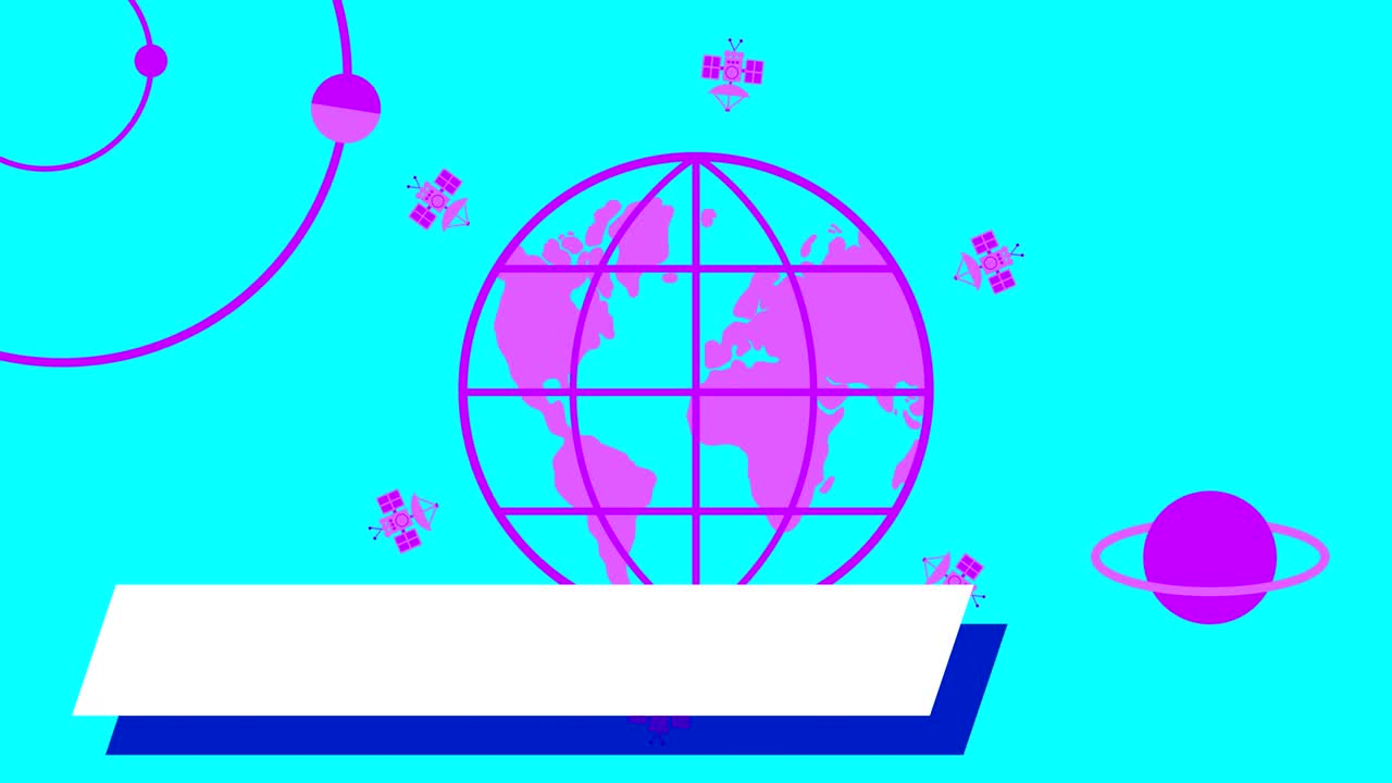 공간을 주제로 한 그림의 루프 애니메이션