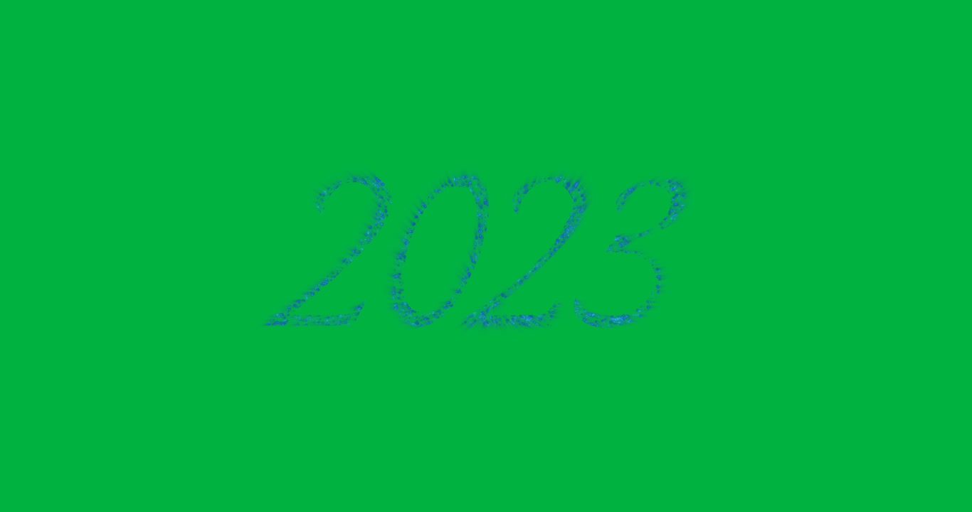 Testo Animato 2023 su Sfondo Green Screen