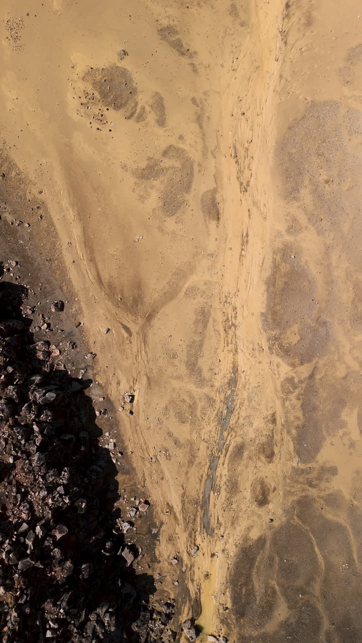 Aerial View of a Dry Riverbed